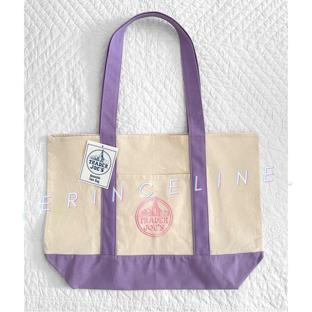 Trader Joe’s LARGE Lavender Tote Bag